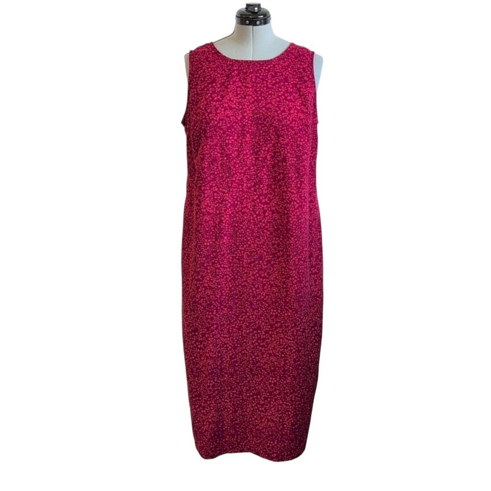 Vintage Y2K Melissa Harper MHM Sleeveless Sheath Dress Size 16W Retro Minimalist - Picture 1 of 9